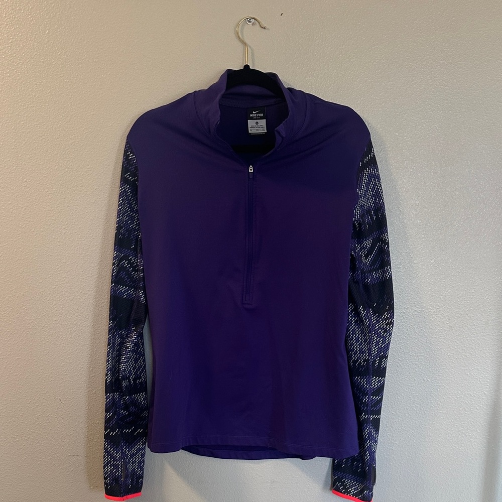 Nike fleece lined Women's Purple Long Sleeve Top
